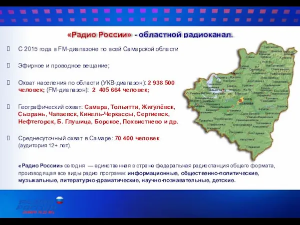 «Радио России» - областной радиоканал. С 2015 года в FM-диапазоне