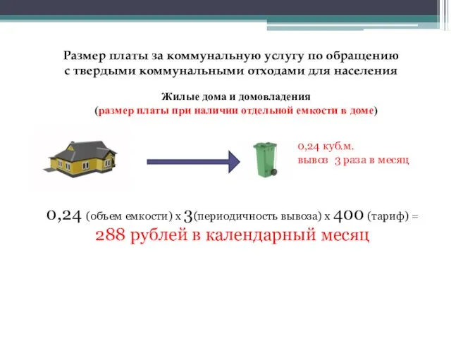 Размер платы за коммунальную услугу по обращению с твердыми коммунальными