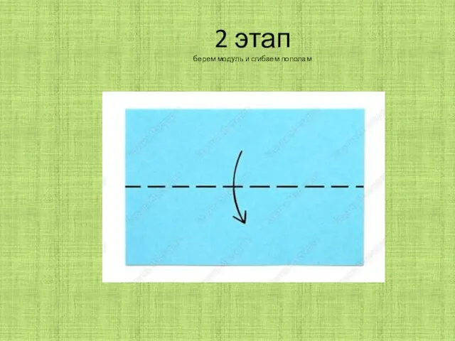 2 этап берем модуль и сгибаем пополам