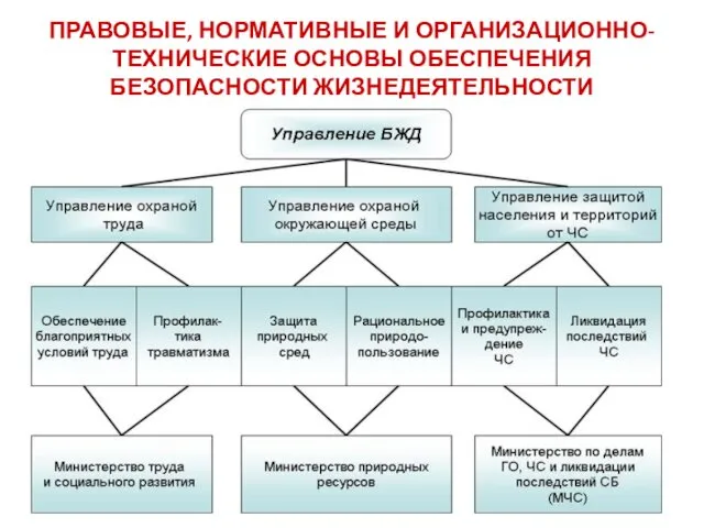 ПРАВОВЫЕ, НОРМАТИВНЫЕ И ОРГАНИЗАЦИОННО-ТЕХНИЧЕСКИЕ ОСНОВЫ ОБЕСПЕЧЕНИЯ БЕЗОПАСНОСТИ ЖИЗНЕДЕЯТЕЛЬНОСТИ