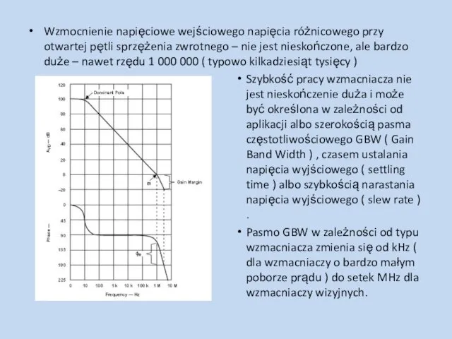 Wzmocnienie napięciowe wejściowego napięcia różnicowego przy otwartej pętli sprzężenia zwrotnego