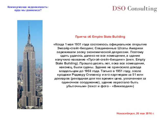 Притча об Empire State Building «Когда 1 мая 1931 года