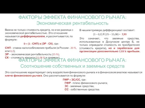 Важна не только стоимость кредита, но и ее разница с экономической рентабельностью. Это