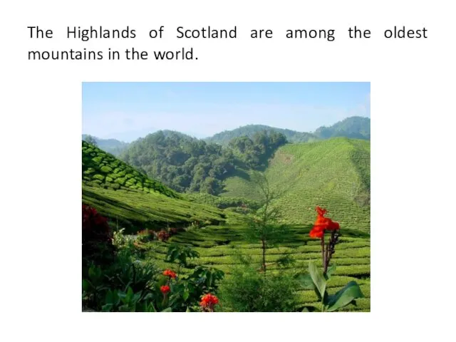 The Highlands of Scotland are among the oldest mountains in the world.