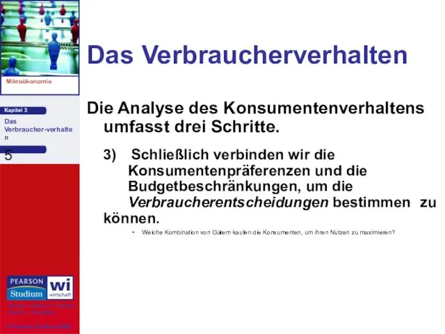 Das Verbraucherverhalten Die Analyse des Konsumentenverhaltens umfasst drei Schritte. 3) Schließlich verbinden wir