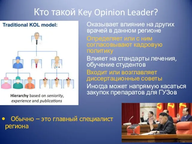Кто такой Key Opinion Leader? Оказывает влияние на других врачей