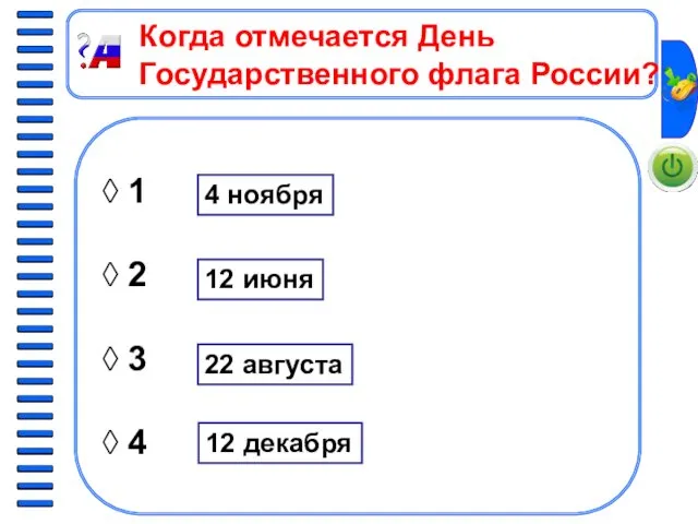 ◊ 1 ◊ 2 ◊ 3 ◊ 4 Когда отмечается