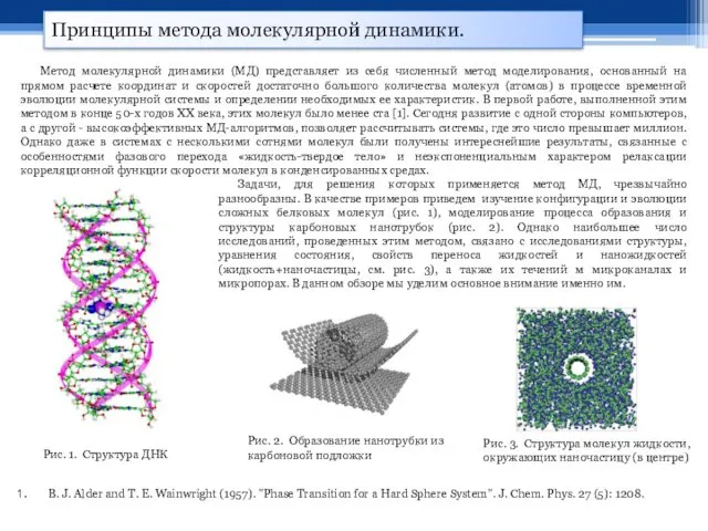 Принципы метода молекулярной динамики. Рис. 1. Структура ДНК Метод молекулярной