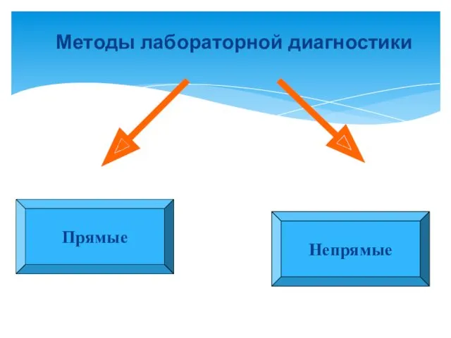 Методы лабораторной диагностики Прямые Непрямые