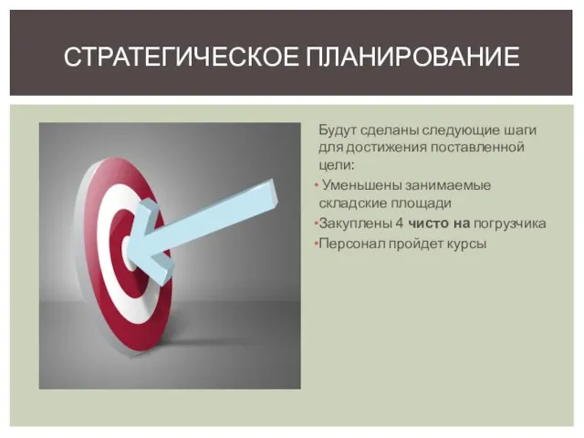 Будут сделаны следующие шаги для достижения поставленной цели: Уменьшены занимаемые