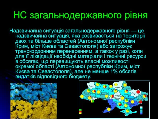 НС загальнодержавного рівня Надзвичайна ситуація загальнодержавного рівня — це надзвичайна