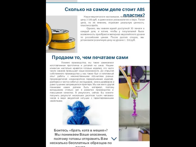 Сколько на самом деле стоит ABS пластик? Наши маркетологи настаивали,