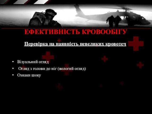 ЕФЕКТИВНІСТЬ КРОВООБІГУ Візуальний огляд Огляд з голови до ніг (вологий