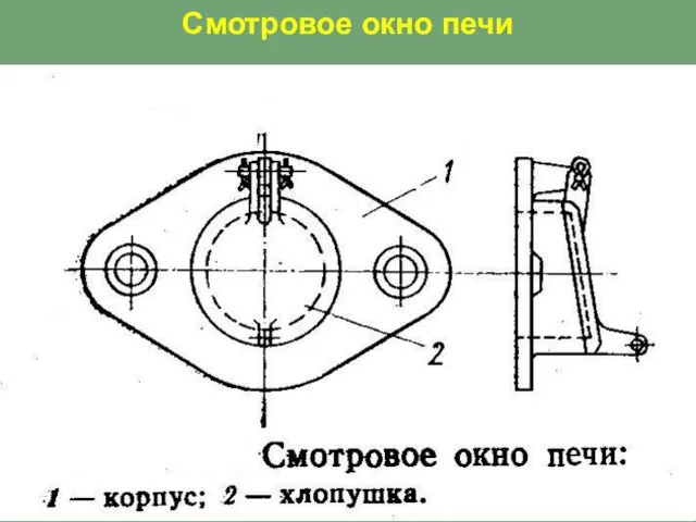 Смотровое окно печи .