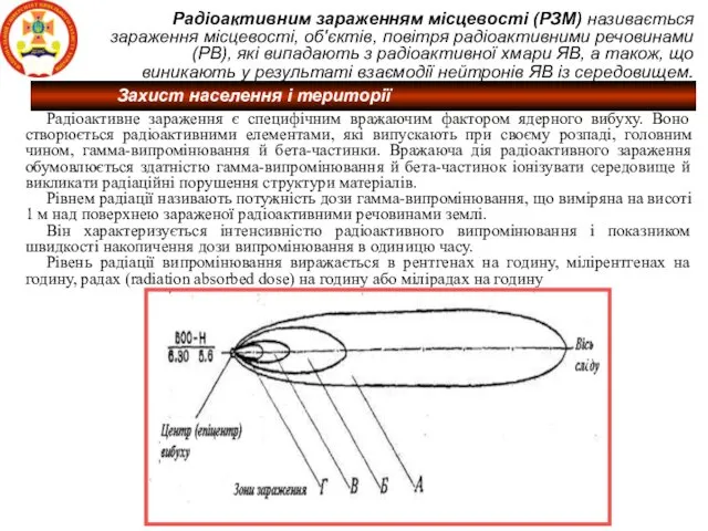 Радіоактивним зараженням місцевості (РЗМ) називається зараження місцевості, об'єктів, повітря радіоактивними