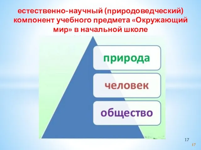 естественно-научный (природоведческий) компонент учебного предмета «Окружающий мир» в начальной школе