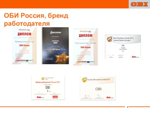 OБИ Россия, бренд работодателя 76%
