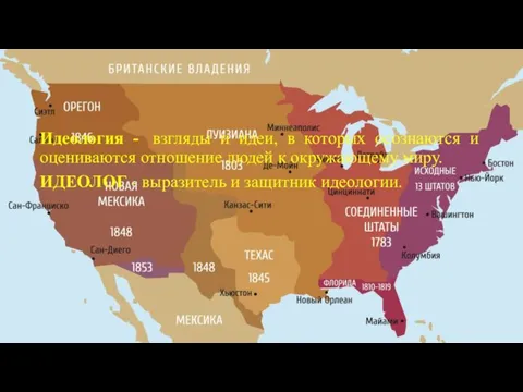 Идеология - взгляды и идеи, в которых осознаются и оцениваются