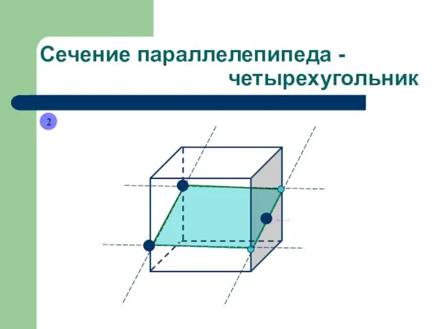 Сечение параллелепипеда - четырехугольник 2