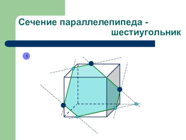Сечение параллелепипеда - шестиугольник 3