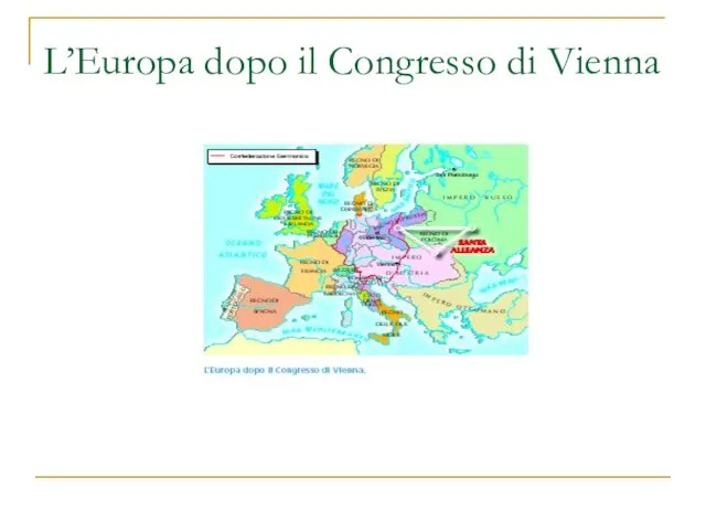 L’Europa dopo il Congresso di Vienna