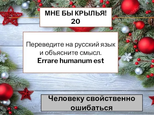 МНЕ БЫ КРЫЛЬЯ! 20 Переведите на русский язык и объясните