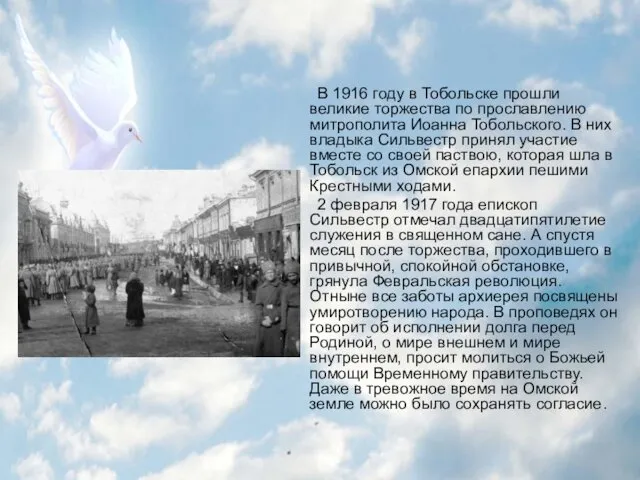 В 1916 году в Тобольске прошли великие торжества по прославлению митрополита Иоанна Тобольского.
