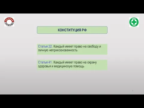 Статья 22. Каждый имеет право на свободу и личную неприкосновенность