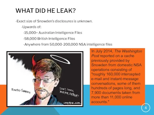 WHAT DID HE LEAK? -Exact size of Snowden’s disclosures is