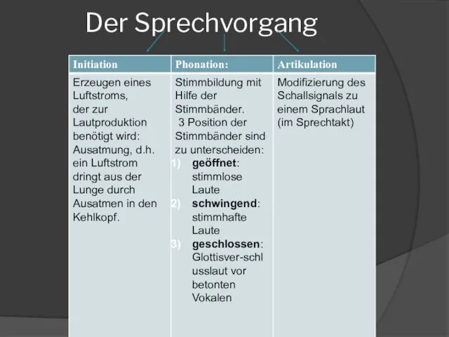 Der Sprechvorgang