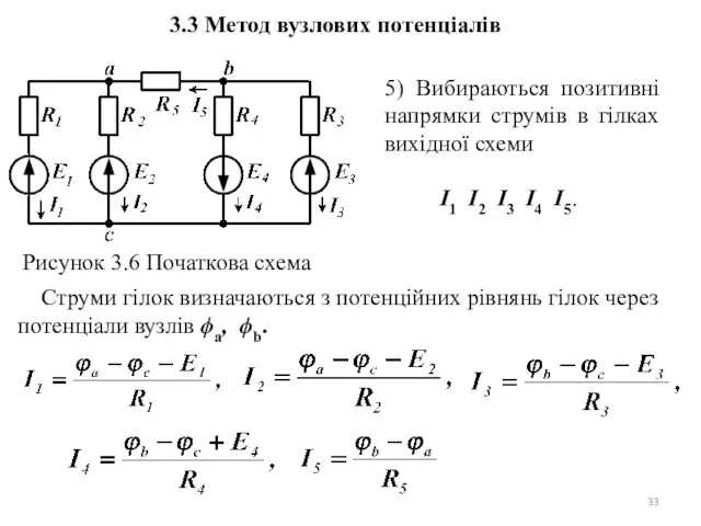 Рисунок 3.6 Початкова схема 5) Вибираються позитивні напрямки струмів в