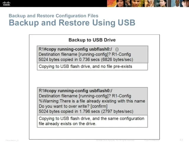 Backup and Restore Configuration Files Backup and Restore Using USB Backup to USB Drive