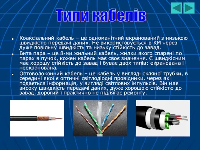 Коаксіальний кабель – це одноманітний екранований з низькою швидкістю передачі