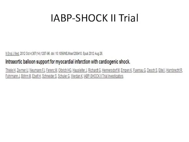 IABP-SHOCK II Trial