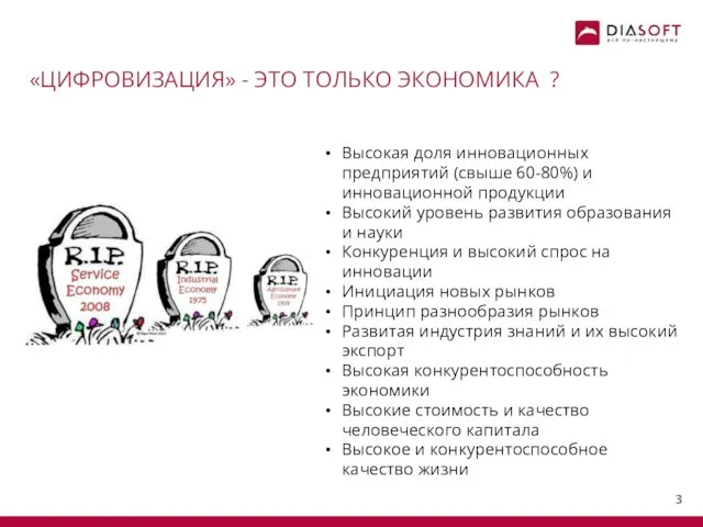 «ЦИФРОВИЗАЦИЯ» - ЭТО ТОЛЬКО ЭКОНОМИКА ? Высокая доля инновационных предприятий