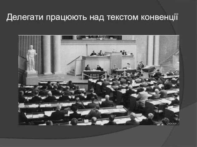 Делегати працюють над текстом конвенції