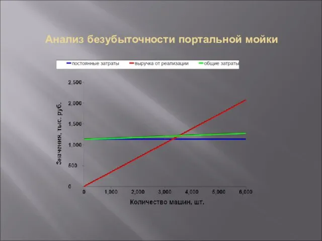 Анализ безубыточности портальной мойки