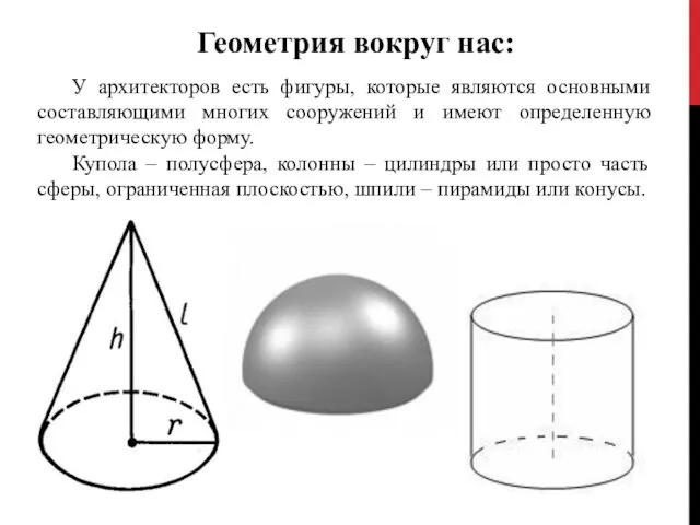 Геометрия вокруг нас: У архитекторов есть фигуры, которые являются основными составляющими многих сооружений