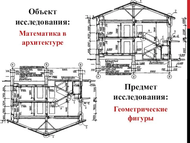 Объект исследования: Предмет исследования: Геометрические фигуры Математика в архитектуре