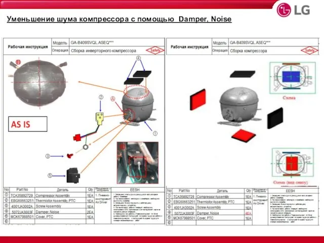 Уменьшение шума компрессора с помощью Damper, Noise