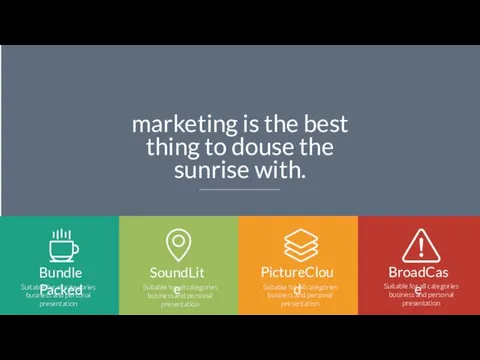 marketing is the best thing to douse the sunrise with.