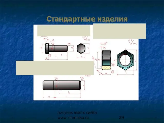 рисунок взят с сайта www.informika.ru Стандартные изделия