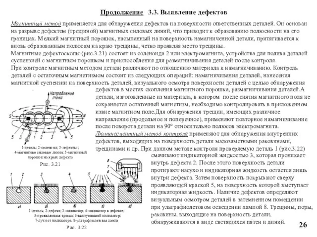 Магнитный метод применяется для обнаружения дефектов на поверхности ответственных деталей.