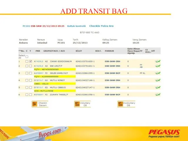 ADD TRANSIT BAG