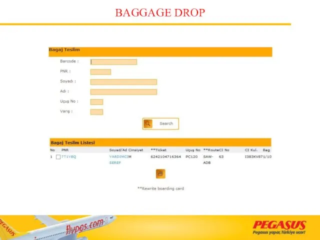 BAGGAGE DROP