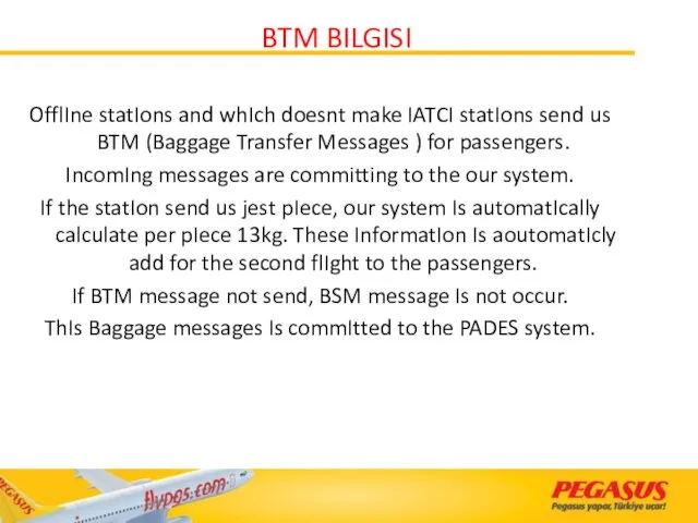 BTM BILGISI OfflIne statIons and whIch doesnt make IATCI statIons