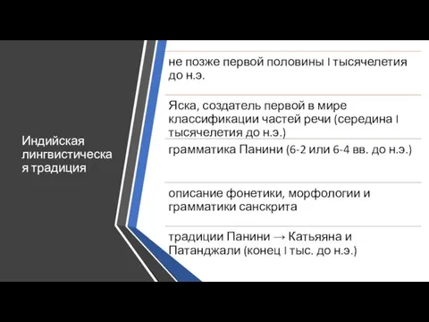 Индийская лингвистическая традиция