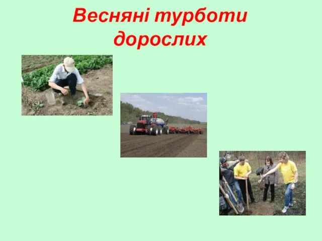 Весняні турботи дорослих