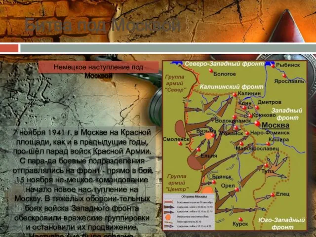 Битва под Москвой 7 ноября 1941 г. в Москве на