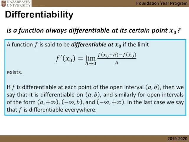 Differentiability